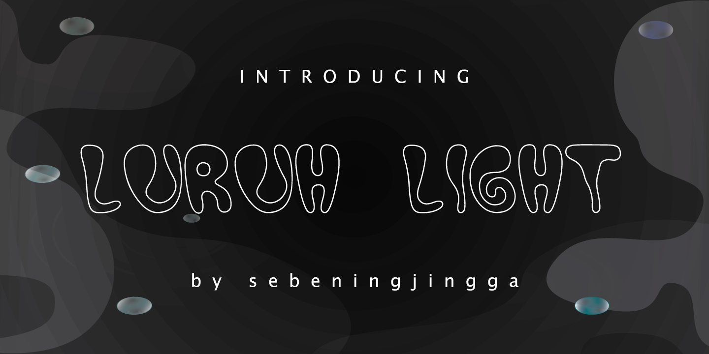 Przykładowa czcionka Luruh Light #4